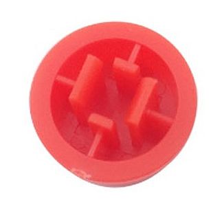 Cap 12x12 micro drukknop schakelaars rond rood onderkant